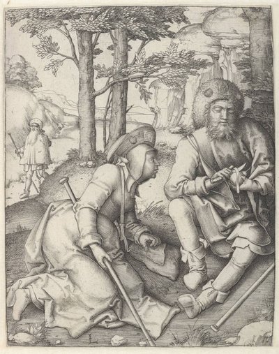 Resting Pilgrims by Lucas van Leyden